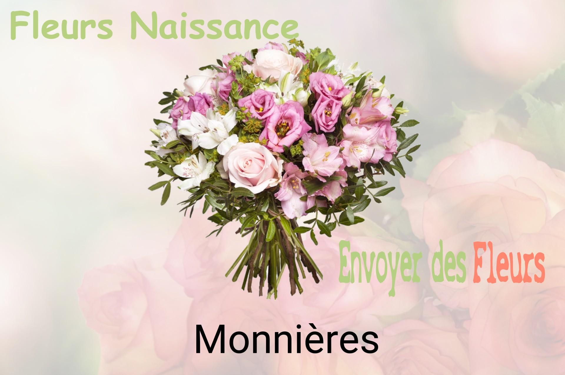 Bouquet de fleurs de naissance livré à Monnières